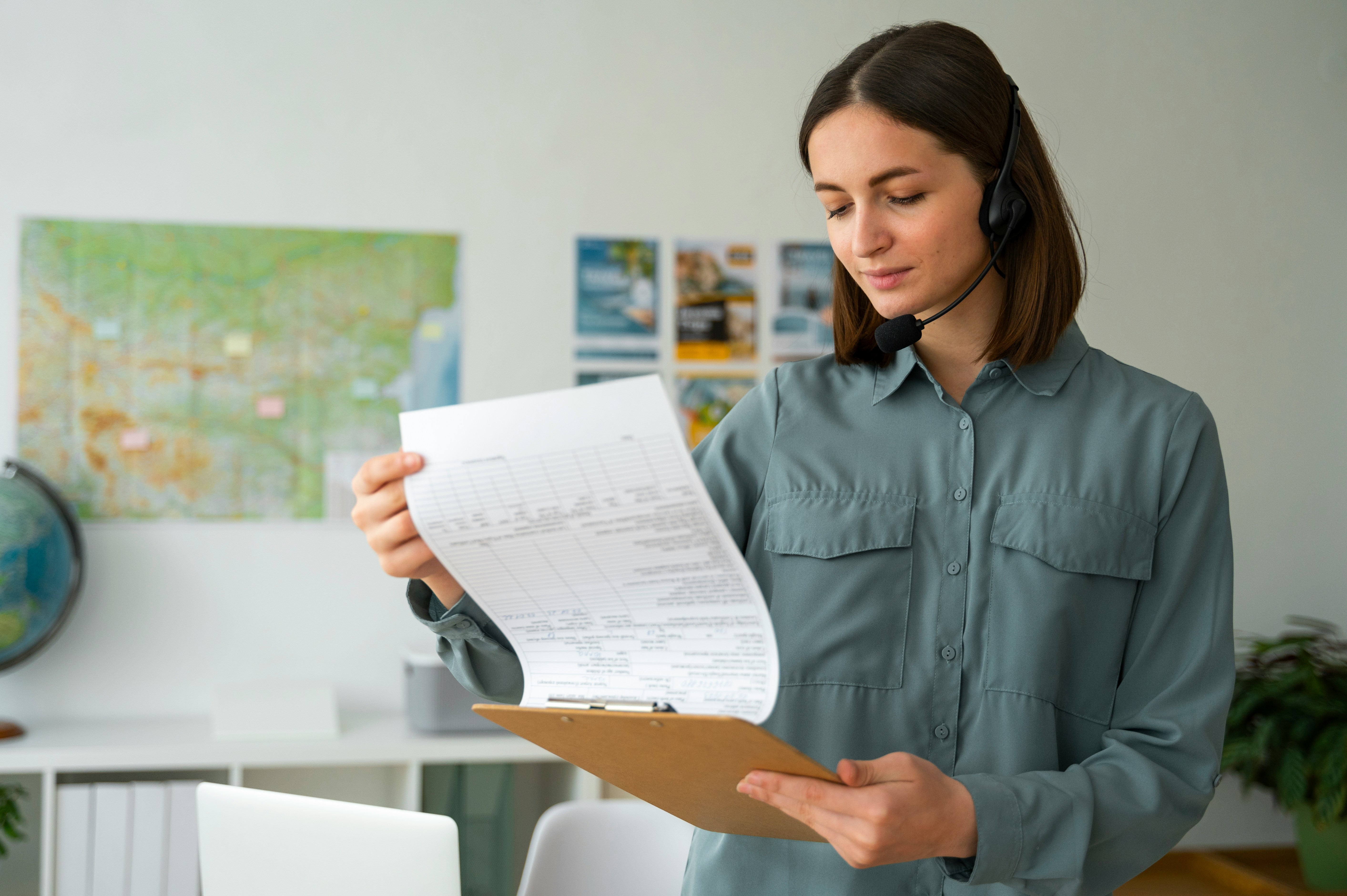 woman reading a contract